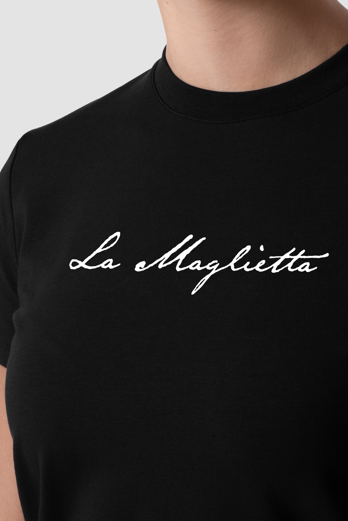 T-Shirt schwarz Damen Logo gross