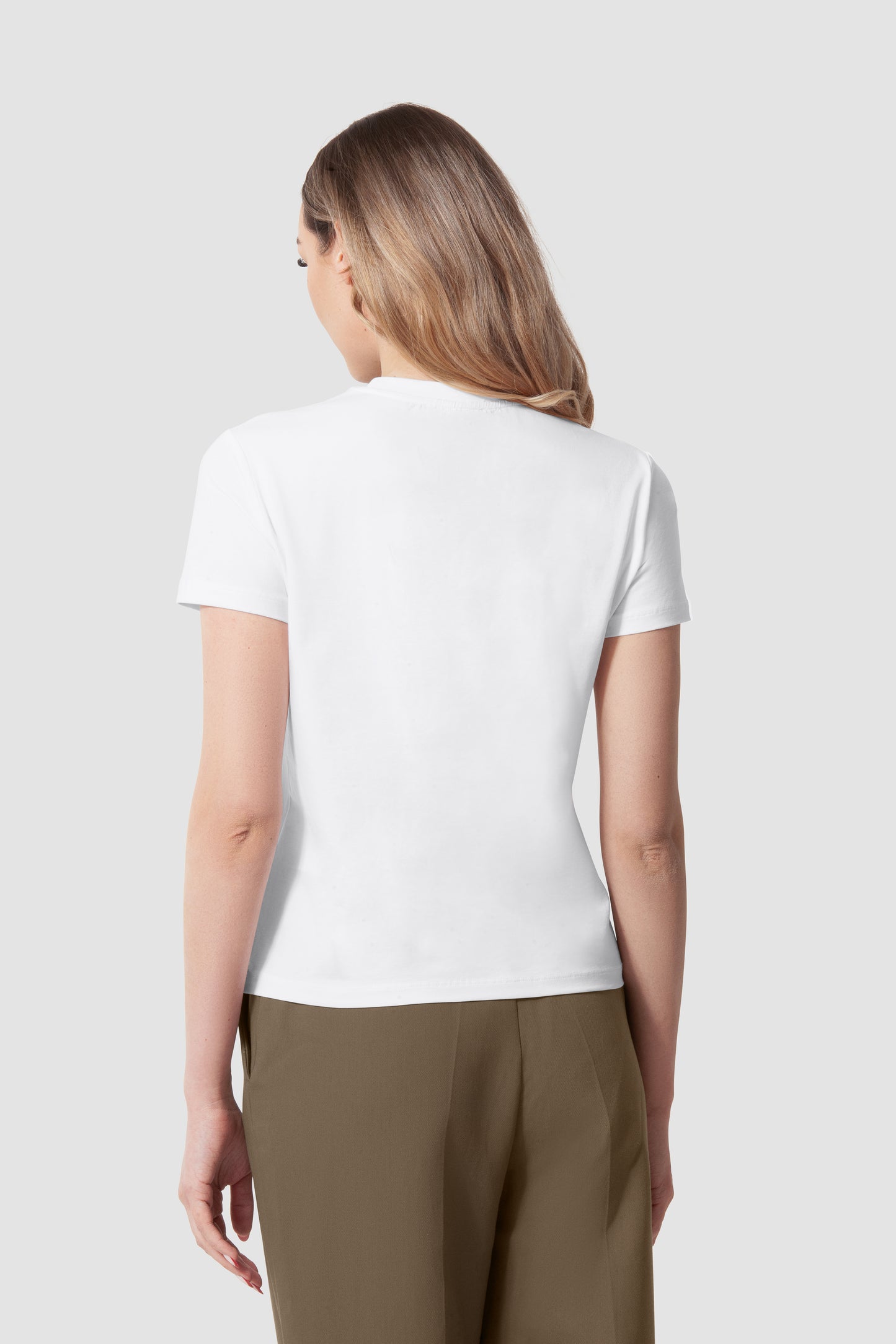 T-shirt white ladies logo small