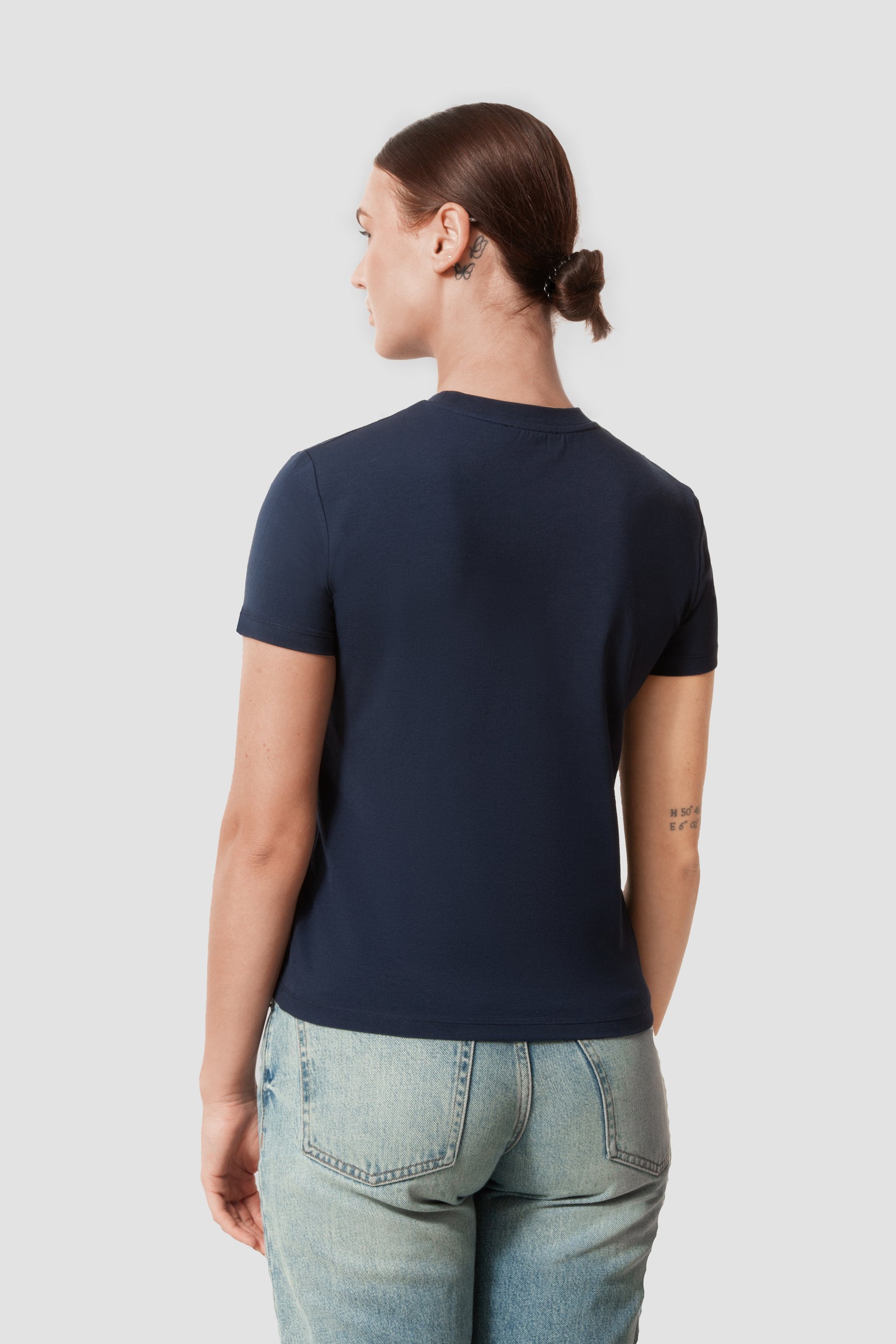 T-Shirt blue ladies logo small