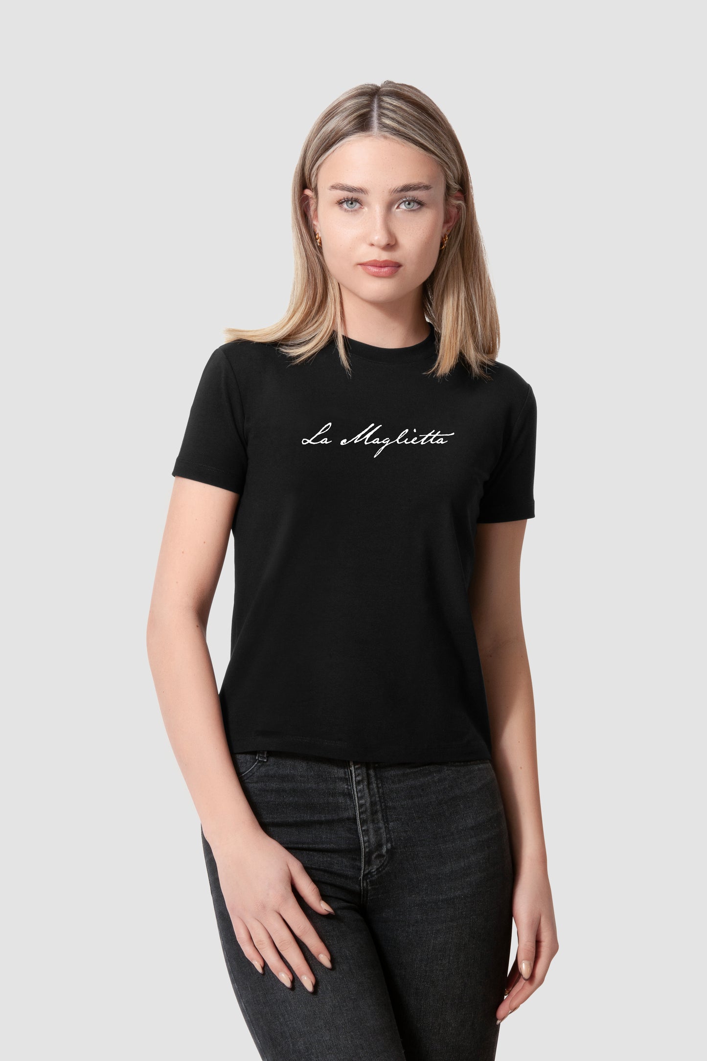 T-shirt black women's logo large