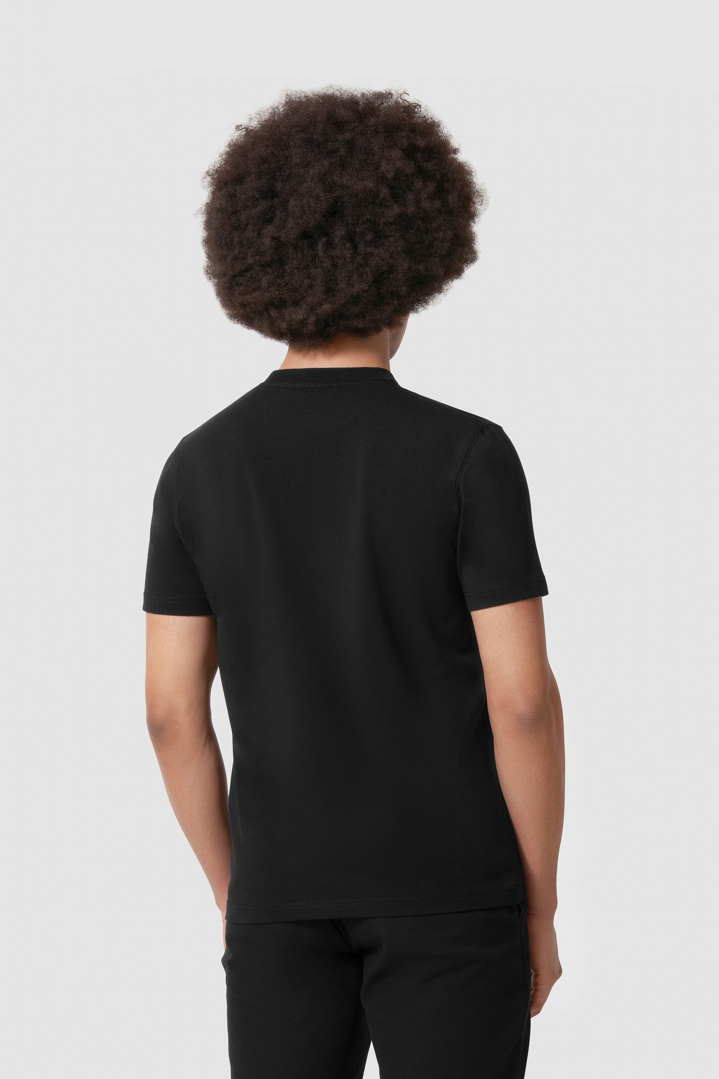 T-shirt black men's logo large SLIM FIT